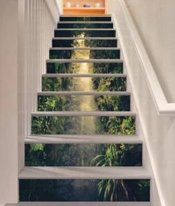 3D Green Forest 127 Stair Risers Decoration Photo Mural Vinyl Decal Wallpaper - Picture 1 of 5