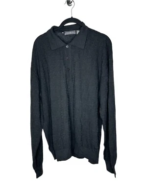 Nuevo con etiquetas Suéter Polo Jhane Barnes Para Hombres Mediano Texturizado Lana Nylon Mezcla Negro Foto 1 de 4