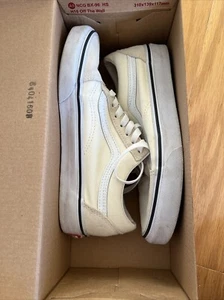 Vans Vault Old Skool Classic White/True White Canvas VN0A4P3X638 Size 5.5 mens - Picture 1 of 5
