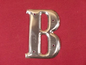 Vintage Retro Aluminum Letter B 3" House Sign Address Letter B 40s 50s  - Picture 1 of 3