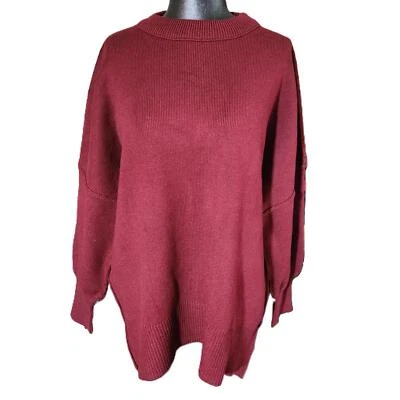 NUEVO CON ETIQUETAS Moda Mujer Manga Larga Acanalada Ribete Camisa Suéter Talla M Foto 1 de 4