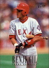 1996 Ultra Texas Rangers Baseball Card #134 Benji Gil