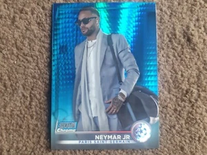 đź’ĄTopps Stadium Club Chrome 22/23 Blue Prism Refractor Card Neymar Jr Paris PSG - Picture 1 of 1