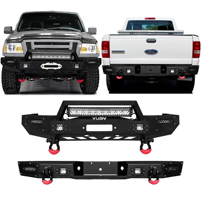 VIJAY  Front/Rear Bumper for 1998-2012 Ford Ranger with Winch Plate & LED Lights Foto 1 de 4