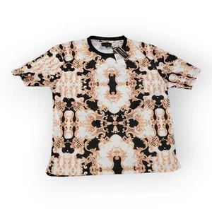Baroque Gold Shirt Men's Size 4X Big & Tall, Short Sleeve Black & Gold - Picture 1 of 6
