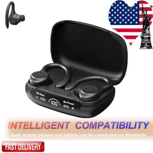 Bluetooth 5.3 Headset TWS Wireless Earphones Earbuds Stereo Headphones Ear Hook - Picture 1 of 20