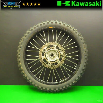 Kawasaki KX450F 2009 rueda delantera buje llanta radios neumático rotor 06-17 original OEM  Foto 1 de 4