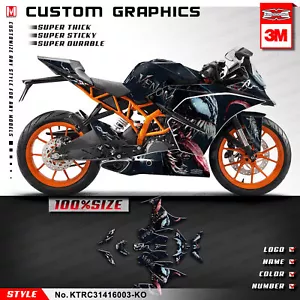 Kit Decalcomania Personalizzata Completa Grafica per RC 125 200 250 390 RC390 RC200 2014 2015 2016 - Foto 1 di 16