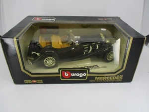 AU245 BURAGO DIAMONDS 1/20 1:20 MERCEDES BENZ 500K ROADSTER 1936 REF 3020 NOIR - Foto 1 di 9