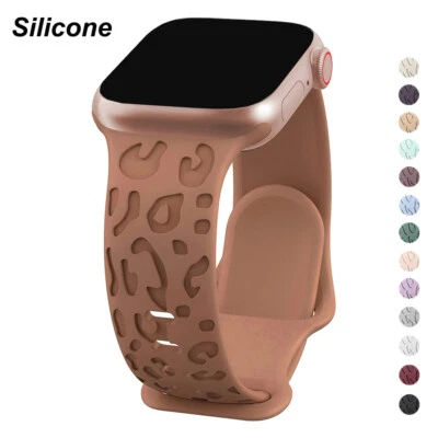 Engraved Strap For Apple Watch Band 49-38mm Watch Series 10 7 8 9 Ultra Leopard - Image 1 of 4