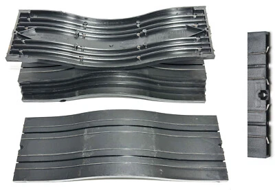 6pc Aurora MM Slight Rust Slot Car BLACK BUMP ROADWAY TRACK Lock & Joiner 1512 - Image 1 of 2