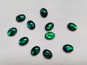 10pcs Green Paua Shell Oval Cabochon 4x6mm 5x7mm up to 10x14 Jewelry Cabs Gems - Picture 1 of 2