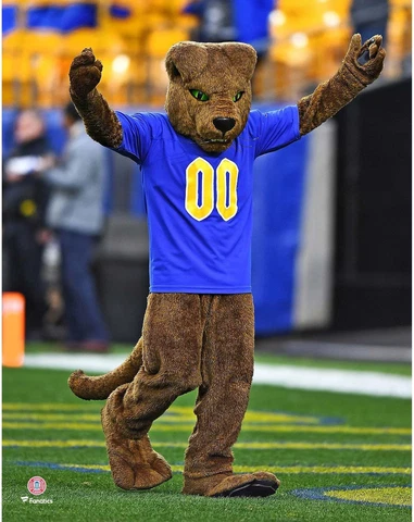 Pitt Panthers Unsigned ROC The Panther Entertaining Crowd Photo Cover