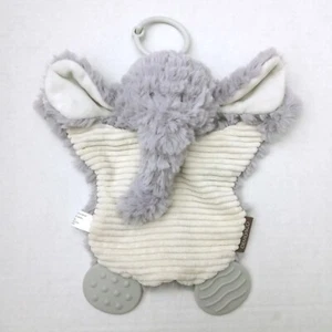Demdaco Baby Elephant Teether Buddy Soother Lovey Clip On Ribbed Swirl - Picture 1 of 6