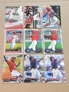 VICTOR ROBLES lot of 9 RCs! 1st Bowman Chrome, Rated Rookie! NATIONALS! - Picture 1 of 1