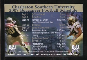 Charleston Southern Buccaneers--2007 Football Magnet Schedule-Big South - Picture 1 of 1