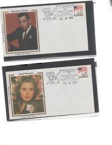 1 - INGRID BERGMAN Colorano Silk 1983 Hollywood Stars CACHET 7-5-1985 - Picture 1 of 2