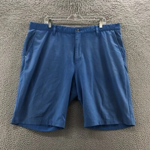 Adidas Chino Shorts Mens 42 (actual 42x10.5) Blue Hi-Rise Flat Front Side Pocket - Picture 1 of 21