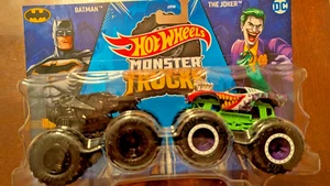 Hot Wheels Monster Trucks 2024 1:64 “Batman vs The Joker” Demolition Doubles - Picture 1 of 8