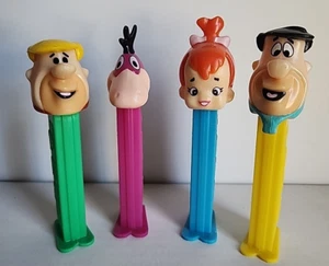 Fred Flintstone Pez Dispensers Fred Pebbles Barney Dino Set of 4 US Pat 4.9 - Picture 1 of 6