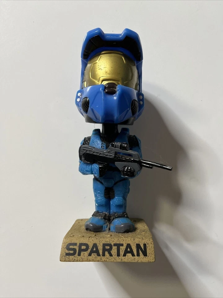 Funko Genuino Microsoft Master Chief Spartan Halo 3 2008 Bobble Head Azul Foto 1 de 4