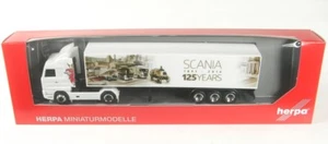 Scania 143 SL Box Trailer 125 Years Scania 1:87 Herpa - Picture 1 of 1