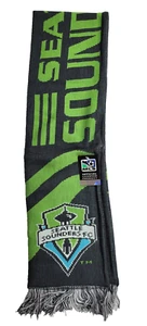 MLS Seattle Sounders FC (2010) Acrylic Scarf Grey Green Blue NWT - Picture 1 of 4