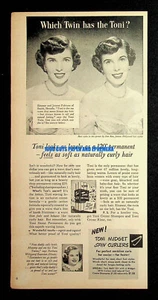 Toni Home Permanent Perm Hair Treatment 1950 Print Magazine Ad Poster ADVERT - Picture 1 of 2
