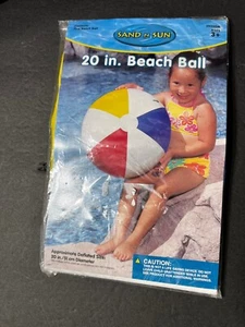 Vintage Intex 20" Beach Ball #59020W Sand N Sun NEW SEALED - Picture 1 of 3