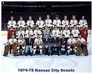 1974 - 75 Kansas City Scouts temporada inaugural equipo color 8 X 10 foto foto foto - Imagen 1 de 1