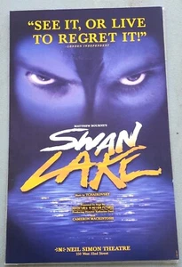 Vintage 1996 Swan Lake Broadway Window Card Poster 14 x 22 - Picture 1 of 3