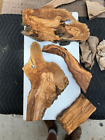 #466  Bundle OLIVE wood burl slabs for resin tray etc 200 yr old Rawcut