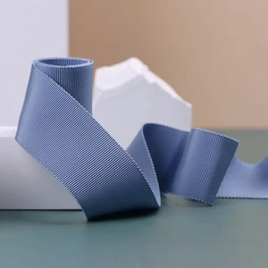 5Yards Vintage Petersham Ribbon, 1” Dusty Blue Vintage Ribbon Bulk - Picture 1 of 6