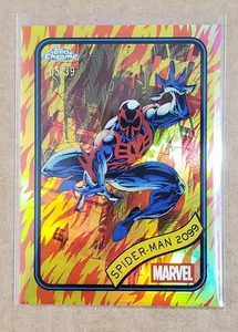 2025 Topps Chrome Marvel Spider-Man 2099 SP Human Torch Refractor #'d 5/39 - Picture 1 of 2