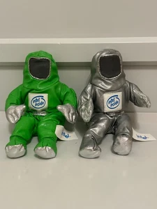 Intel Inside The Bunny People 8" Plush Promo Dolls Green and Silver - Picture 1 of 5