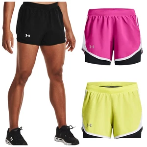 Under Armour Ladies Fly-By 2.0 2-in-1 Shorts UA Lightweight Gym Running - Picture 1 of 7