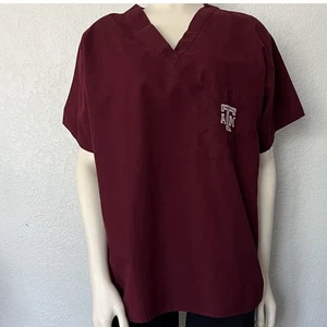 Texas A&M Damen Peeling Top Größe Medium gesticktes Logo weinrot Tierarzt Krankenschwester Arzt - Bild 1 von 5