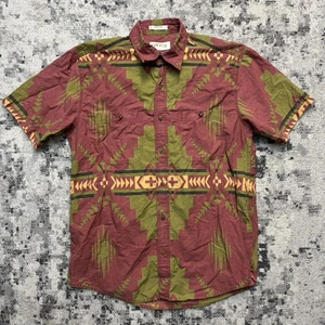 Vintage Orvis Shirt Men's Aztec Southwest Western Button Shirt Large AOP Cotton - Picture 1 of 5