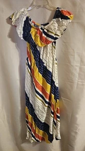 Langes ärmelloses Sommerkleid Damen Forever 21 Größe Small diagonal gestreift - Bild 1 von 4