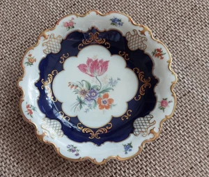 Prunkschale, Porzellan Wallendorf, Echt Kobalt  (20 cm) - Bild 1 von 5