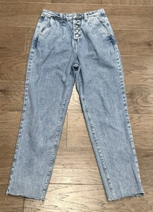 Women’s Juniors Size 5 / 27 Simple Society Button Fly Jeans Vintage Distressed - Picture 1 of 10