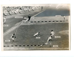 Original 1953 World Series New York Yankees vs Brooklyn Dodger 7 X 10 Wire Photo - Picture 1 of 2