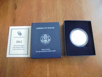 2012-W 1 oz Silver American Eagle Coin with Box and COA *shipping discounts* - Image 1 of 4