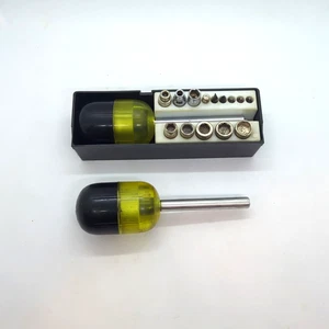 2x Buffalo Super Driver Bit & Sockets Ratcheting, 16 pc + Case SD-5 *Vintage* - Picture 1 of 8