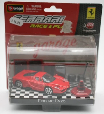 Bburago Ferrari Enzo 1/43 Die-Cast Modella Auto - Race & Play Garage Edition - Imagen 1 de 4