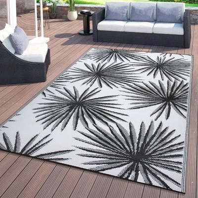 Rugshop Alfombra Exterior Rayas Sombra Reversible Plástico Patio Exterior Alfombras para Porche Foto 1 de 4