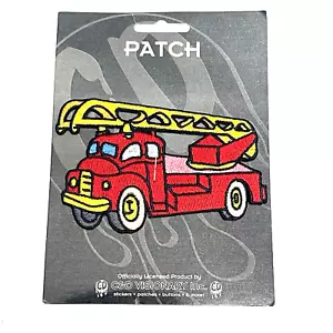 Fire Fighters Fire Truck Iron on Applique Patch New - Picture 1 of 2