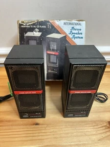Vintage International Stereo Speaker System SB-20 Compact Disk Booster 90s Works - Picture 1 of 16