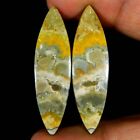 Natural Marvellous BumbleBee Jasper Pair 32.85Cts. Marquise Cabochon Gemstone