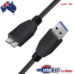 USB 3.0 Male A to Micro B Cable Cord for External Hard Drive HDD - Picture 1 of 5